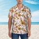 thumbnail image 2 of Fotbe Sunflowers And Butterflies Camisa Hawaiana para Hombre Unisex – Camisa Casual de Verano con Botones de Manga Corta de Algodón y Lino,3X-Large, 2 of 7