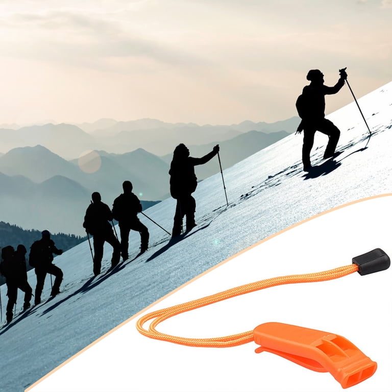 4-Pack Emergency Survival Whistles With Lanyard - Loud 100+ DB Signal For Boating, Hiking, Camping