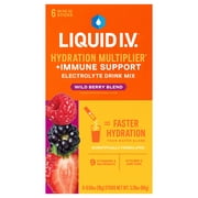 Liquid I.V.® Wild Berry Blend Hydration Multiplier® +Immune Support Electrolyte Powder Drink Mix, 6 Count Packets
