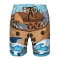 thumbnail image 4 of Disketp Men'S Swim Trunks Hawaiian Breathable Surf Beach Swimsuits Mesh Lining Beach Shorts With Pockets-Animals On Noah'S Ark, 4 of 9