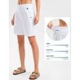 thumbnail image 2 of Bermudas G graduales de cintura alta para mujer, color blanco, talla L, 2 of 7