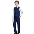 thumbnail image 2 of 4-Piece Boys Formal Suit Outfit Set, Navy Blue, Sizes 2-16, 2 of 5