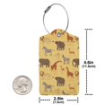 thumbnail image 4 of Pofeuu Cute Animals Print Luggage Tags, Privacy Cover ID Label with Stainless Steel Loop and Address Card for Travel Bag Suitcase-1, 4 of 5