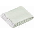 thumbnail image 2 of Americanflat 50x60 Throw Blanket, 100% Cotton with Fringe, Light Green and White Herringbone, all seasons blanket, 2 of 6