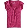 thumbnail image 1 of Aeropostale Womens 1/2nap Down Henley Shirt, rosa, grande, 1 of 1