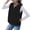 Black, variant on Women's Vest Outerwear Sleeveless Lightweight Zip Jackets Warm Soft Vests with Zipper/Botton Pockets Jackets for 2025 Trendy,Color:Beige,Size:M