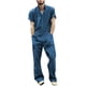 thumbnail image 2 of Mono para hombre con cremallera y solapa, mono de color liso, traje fino y transpirable, mono de poliéster para hombre, 2 of 9