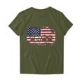 thumbnail image 4 of SOOMLON Plus Size Fourth of July Fitted T Shirts for Women Usa Flag Shirts Crew Neck 4th of July Tops Short Sleeve Fitted T-Shirt Novelty Tee Blouse Apparel, 4 of 4