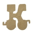 thumbnail image 1 of 7" Wooden Letter K Unfinished, Train Font, Craft Cutout 1-8" Thick, 1 of 2