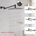 thumbnail image 4 of AIR-HIGH PRESSURE Rain Shower head, High Flow Stainless Steel Square ShowerHead, Pressure Boosting Design, Awesome Shower Experience Even At Low Water Flow (10 Inch, Matte Black), 4 of 4