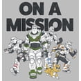 thumbnail image 2 of Men's Lightyear Buzz Lightyear On a Mission With Friends Graphic Tee Athletic Heather Small, 2 of 5