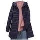 thumbnail image 2 of Parkas de manga larga para mujer, chaqueta de plumón ligera con capucha, chaqueta fina de talla mediana, larga y grande para mujer, 2 of 9