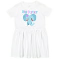 thumbnail image 3 of Inktastic Big Sister Elephant Girls Toddler Dress, 3 of 5
