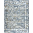 thumbnail image 2 of 5x7 Water Resistant, Indoor Outdoor Rugs for Patios, Front Door Entry, Entryway, Deck, Porch, Balcony | Outside Area Rug for Patio | Navy, Moroccan | Size: 5'3'' x 7'3'', 2 of 10