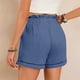 thumbnail image 3 of MKLEKYY Pantalones Cortos para Mujer, Moda de Primavera y Verano, Color Liso, Cintura Alta, Bolsillos, Holgados, Pierna Ancha (2), 3 of 4