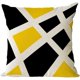 thumbnail image 4 of ZHAOCHENG Juego de 4 fundas de almohada geométricas de 20 x 20 pulgadas, decorativas geométricas en amarillo y negro, fundas de cojín de lino y algodón cuadradas modernas para el hogar, la cama y la d, 4 of 5