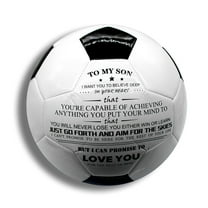 Uloveido To My Son Size 5 Match Training Soccer Ball for Son Football Inspirational Birthday Christmas Gifts from Dad Mom Y594