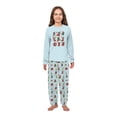 thumbnail image 4 of Family Matching Christmas Pajama Set, Light Blue Festive Gnome and Holiday Pattern with Pet Outfit, 4 of 7