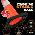 thumbnail image 6 of Xpose Safety 28 Inch Orange Slim Line Traffic Cones Heavy Duty 10lb with 6" & 4" Collars, 1 Pack Multipurpose PVC Plastic Safety Cone for Parking, Soccer, Caution, Kids and Construction, 6 of 8