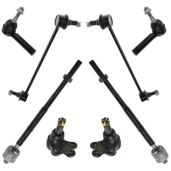 TRQ 8 Piece Steering Suspension Kit Ball Joints Tie Rods Sway Bar End Links New PSA64888
