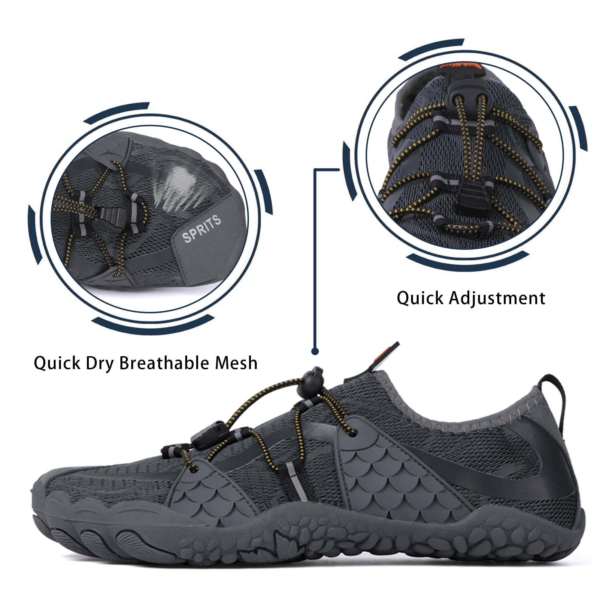 Stepedia Water Shoes for Men Women Quick Dry Barefoot Aqua Beach Shoes for Diving Swim Surf