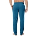 thumbnail image 5 of Men's Drawstring Pocket Cuffed Casual Pants, Solid Color Home Sleep Lounge Pants for Gift, Holiday and Relaxation,Blue,M, 5 of 9