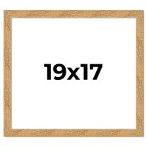 19x17 Frame Beige Real Wood Picture Frame Width 1.25 inches | Interior Frame Depth 0.5 inches |