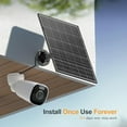 thumbnail image 5 of Solar Panel for Security Camera, 8W High Conversion Rate Solar Panels for Cameras Compatible with Rechargeable Battery Security Camera, 9.8FT Cable, IP65 Waterproof, 360° Adjustable Wall Mount, 5 of 8
