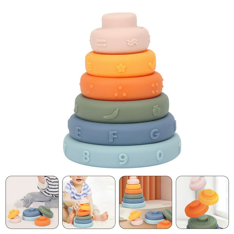 Baby Toys 12-18 Months Toddler Toys Age 1-2 Rainbow Stacking Cups Number Nesting Stacking Cups 9 Pcs Educational Toys for 1 Year Old Boy Girl Bath