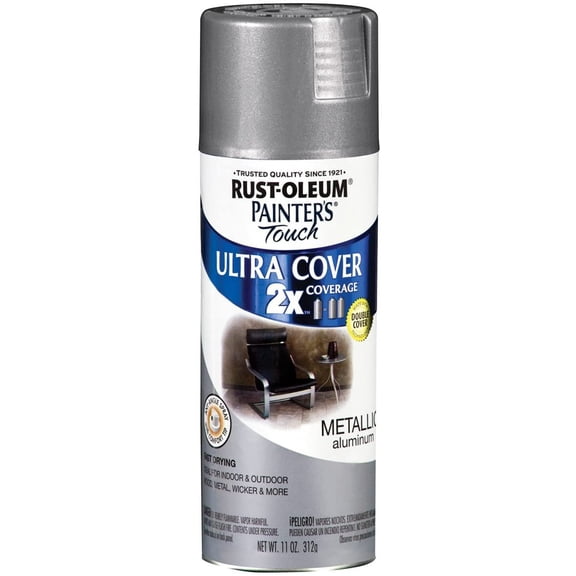 Rust-Oleum 249128 Painter's Touch Multi-Purpose Spray Paint, Aluminum, 11-Ounce