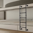 thumbnail image 2 of Heavy Duty Bunk Bed Ladder, 440 Lbs Capacity - 5 Step Convertible Loft Ladder with Wall Mount or Free Standing, Modular Metal Ladder for Kids Adult, Black, 2 of 14