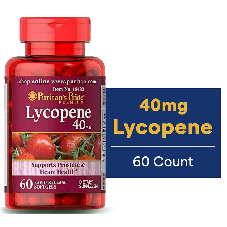 2 pack) Puritans Pride Lycopene 40 mg60 Softgels