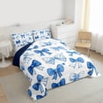 thumbnail image 3 of Castle Fairy Kawaii Bow Knot Twin Comforter Sets,Dreamy Princess Bow-Tie Bedding Set, 3 of 8