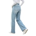 thumbnail image 5 of Tqcoqu Women's High Waist Wide Leg Straight Jeans,Double Front Patch Pocket Denim Pants,Single Button Zip Fly Casual Daily Trousers,Light Blue Women's XXS-L, 5 of 8