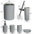 thumbnail image 5 of CERBIOR Bathroom Accessories Set Bath Ensemble Includes Soap Dispenser, Toothbrush Holder, Tumbler, Soap Dish for Decorative Countertop and Housewarming Gift (Grey), 5 of 10