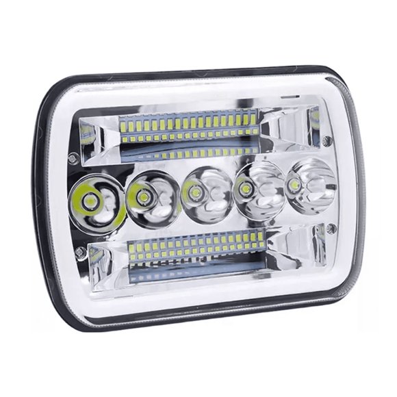 Faro Led De Luz Alta Y Baja 7x6 Para Conducción Diurna