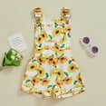 thumbnail image 2 of Okbabeha Toddler Baby Girl Sunflower Overalls Shorts Sleeveless Suspender Jumpsuit Romper Summer Clothes Outfit Clothing, 2 of 6