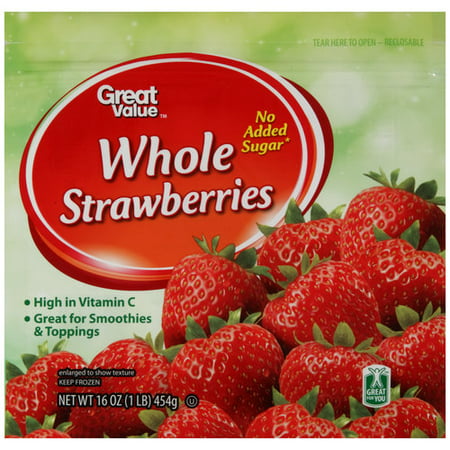 Great Value Whole Strawberries, 16 oz