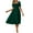 dresses for women clearance-Army Green, variant on Homenesgenics Summer Dresses 2025 Women Fashion Spring Leaf Sleeved Waistband Solid Color Short Sleeved Long Dress Green XXL