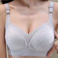 thumbnail image 6 of CFLVAEK Cotton Nursing Bras for Women Supportive Wirefree Maternity Bra Breathable Full Coverage Pregnancy Bras Lightly Button Front Closure Nursing Bra Gray XXL, 6 of 6