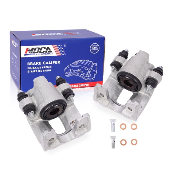 MOCA AUTOPARTS 2x Rear Brake Calipers w/ Bracket Fit for 2001-2010 Ford Explorer 4.0L & 2001-2010 Mercury Mountaineer 4.0L & 2003-2007 Jeep Liberty 3.7L