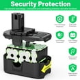 thumbnail image 3 of 8.0Ah Battery Replacement for Ryobi 18V Battery Compatible with Ryobi 18 Volt Batteries ONE+ P102 P103 P104 P105 P106 P108 P109 PBP002 PBP005 RB18L50 BPL1820 Cordless Power Tools, 3 of 8