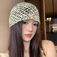 thumbnail image 5 of QHUDLV Korean Inspired Sequined Hollow Pullover Hat, Fashion Winter Cap for Women, 5 of 10