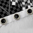 thumbnail image 4 of Manfei Racing Flag Black Out Curtains,Speed Sport Curtains Pack of 2 (42x63 Each),White Black Plaid Bedroom Curtains For Boys Teens,Super Cozy Room Decor, 4 of 6