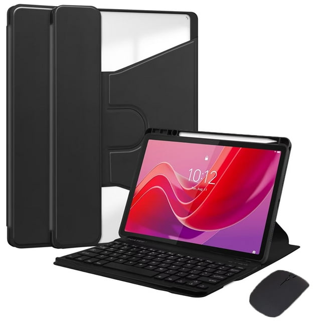 360° Rotation Case with Keyboard for Xiaoxin Pad 2024 TB331FC Pencil Holder Cover for Lenovo Tab M11 TB330FU Tablet Keyboard black key case M Turkish