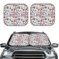 thumbnail image 2 of Honeii Abstract Floral Print Foldable Car Sun Shade for Windshield, 2-Piece UV Protection Shade, Protects Car Interior, Ideal for Cars, Trucks, SUVs-Small, 2 of 6