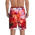 thumbnail image 3 of Bixox Men's Autumn Maple Leaves printed lightweight casual shorts, soft sleep shorts with pockets., 3 of 7