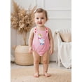 thumbnail image 4 of BemeyourBBs Newborn Baby Girl Summer Clothes Duck Outfit Bubble Romper Overalls Duck Print Sleeveless Suspender Jumpsuit Bodysuit Playsuit, 4 of 9