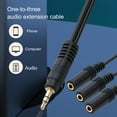 thumbnail image 6 of Lifetechs Audio Extension Cable Universal 1 to 3 Ways PVC 3.5mm 1 Male to 3 Female Audio Splitter Adapter for Headphone, 6 of 8