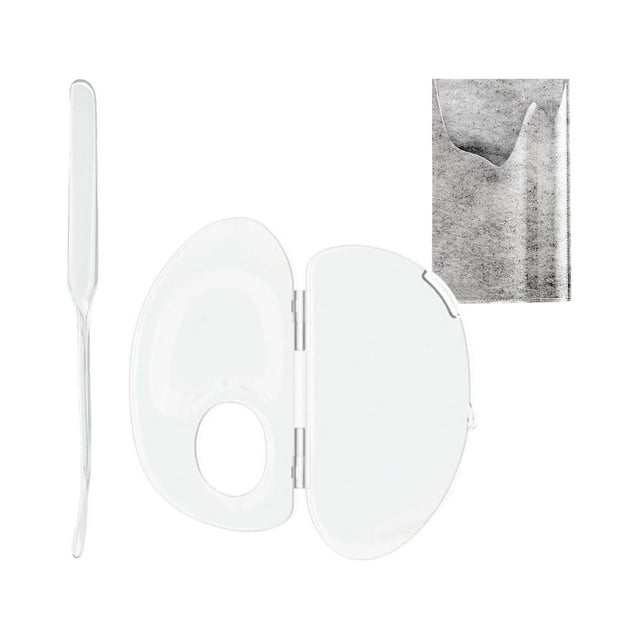 Paleta de mezcla de cosméticos de maquillaje transparente, paleta de Gel de pintura para arte de uñas para uso en salón de belleza, paleta de sombra BLESIY Paleta de mezcla de maquillaje